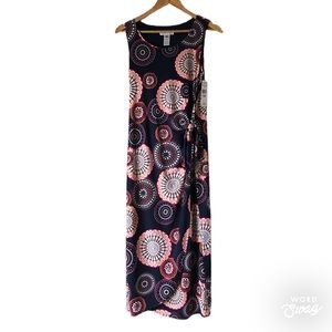 Robbie Bee Navy, Tangerine, Pink Long Dress